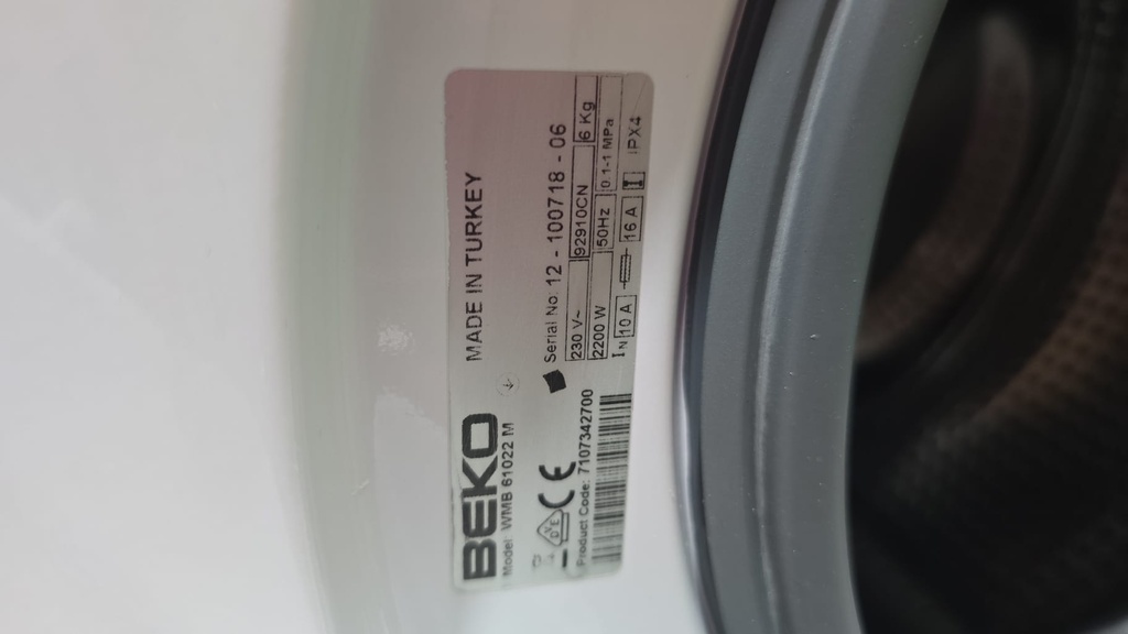 R0832215 LAVADORA 6 KG BEKO A++ BLANCA