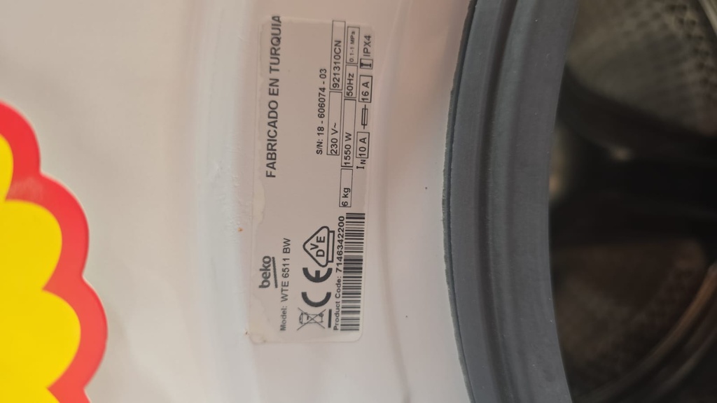 7146342200186060740301 LAVADORA 1-6 KG BEKO A+++