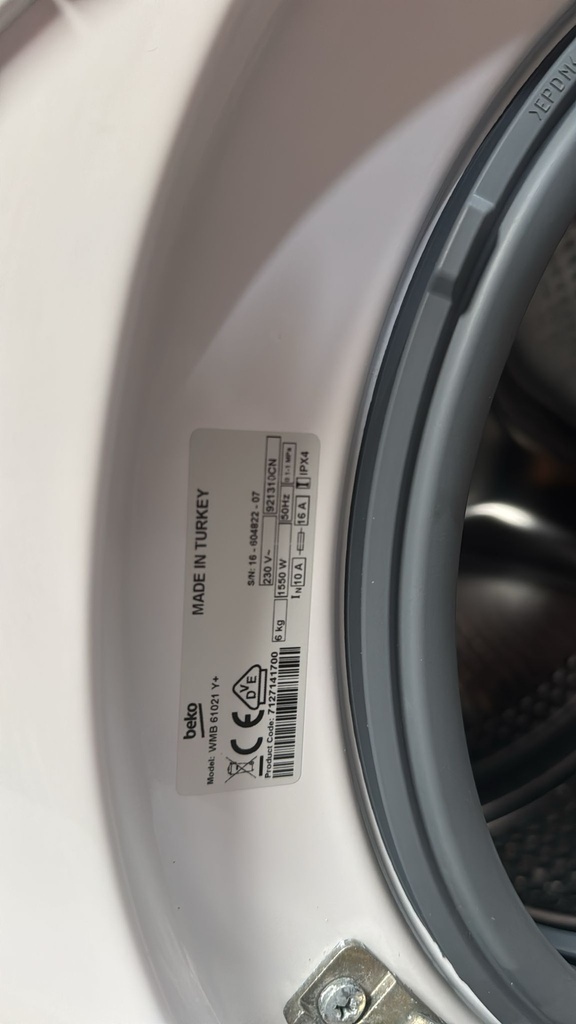 7127 lavadora 6 kg beko A+ blanca 