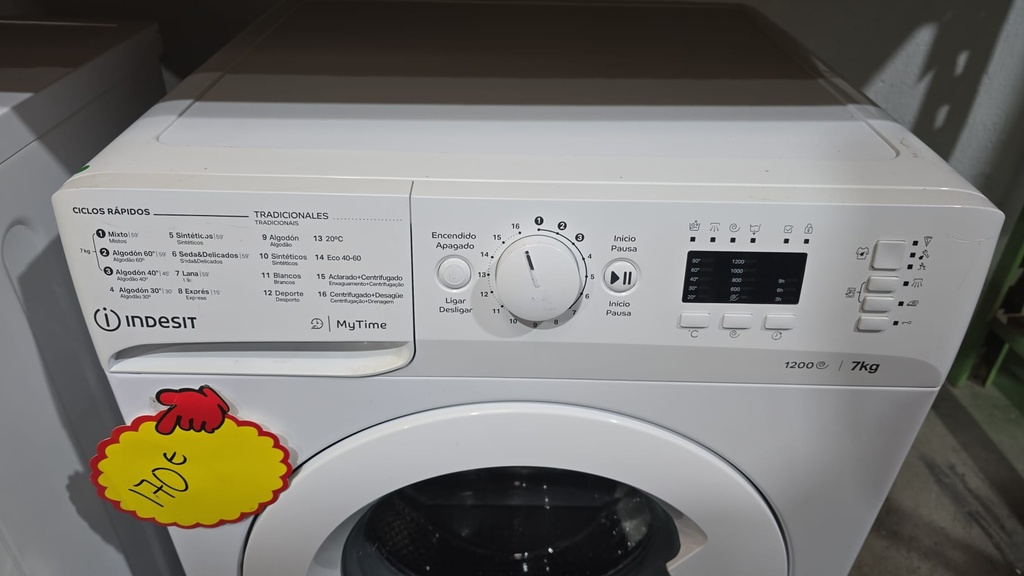 R0398602 LAVADORA 7 KG INDESIT 1200 RPM BLANCA