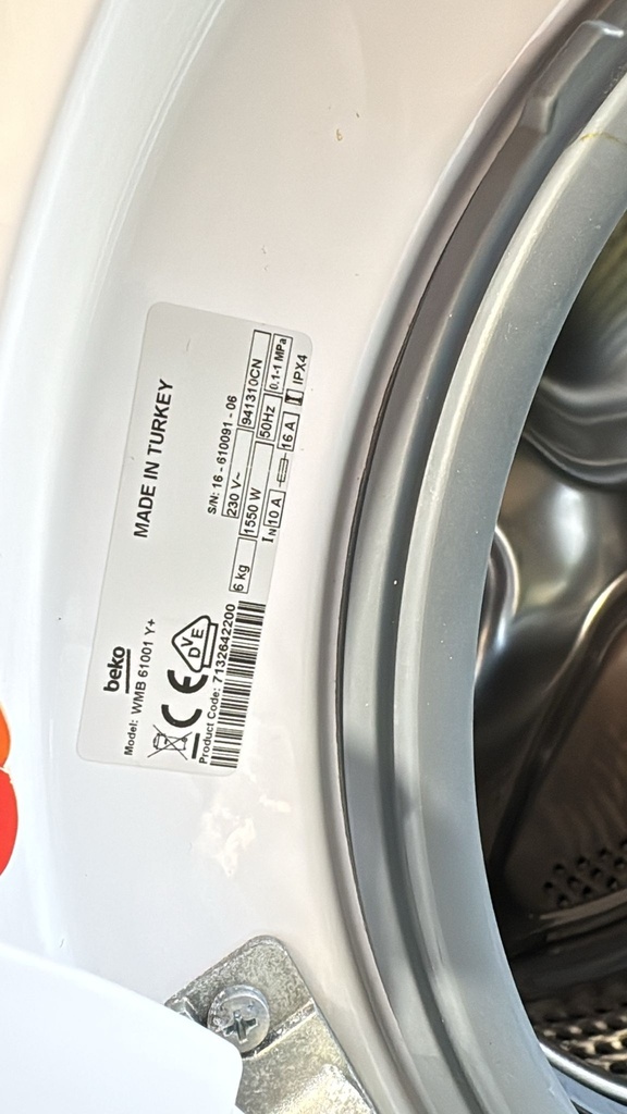 WMB61001Y+ LAVADORA 6 KG BEKO A+ 1000 RPM BLANCA