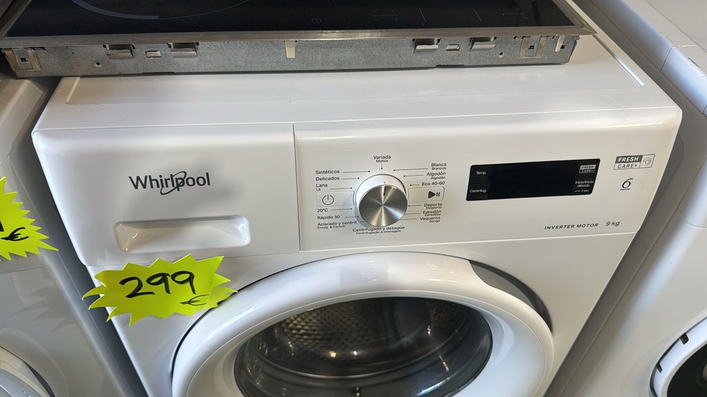 FFS9258WSP LAVADORA 9 KG WHIRLPOOL INVERTER MOTOR BLANCA