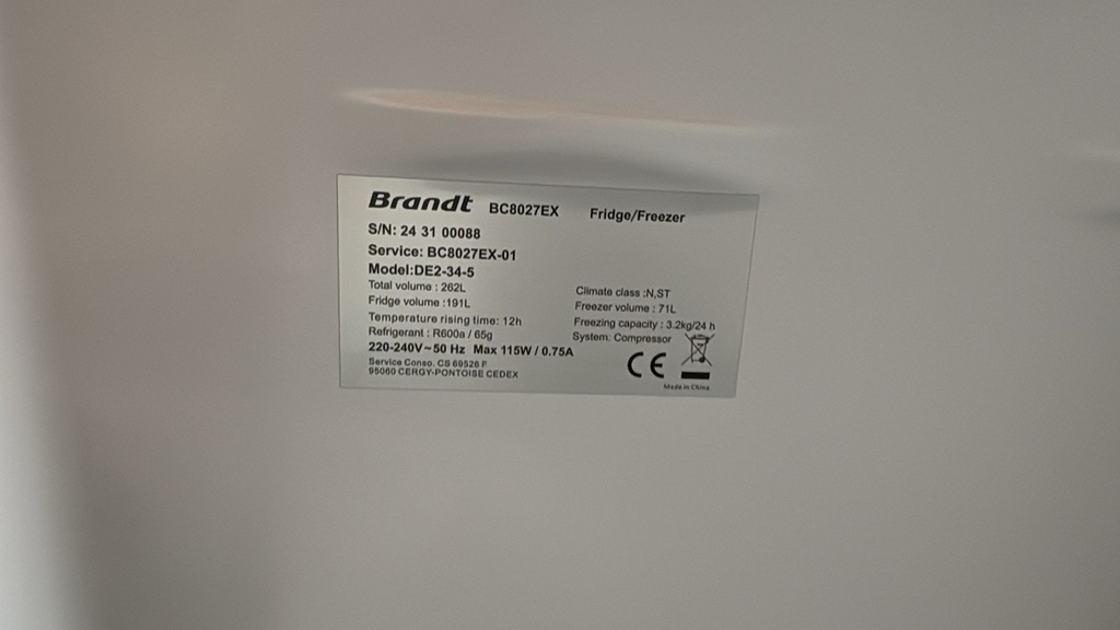BC8027EX FRIGORÍFICO COMBI 179X55 CM BRANDT INOXIDABLE NO FROST