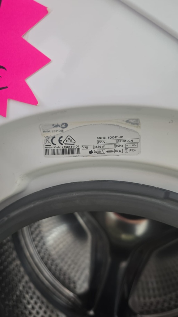 LST1055 LAVADORA 5 KG SAIVOD 1000 RPM BLANCA