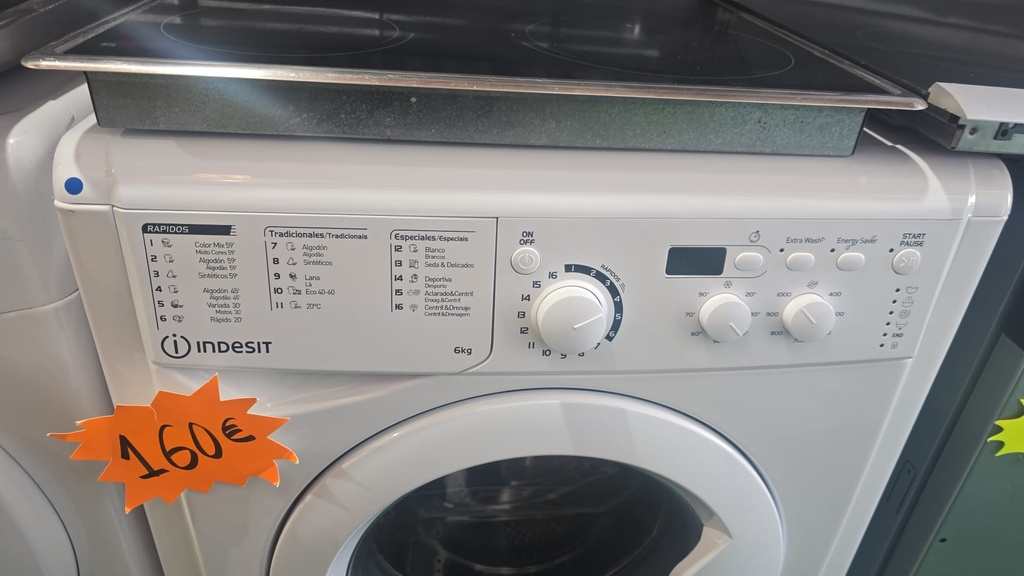 R7409931 LAVADORA 6 KG INDESIT EXTRA WASH ENERGY SAVER BLANCA