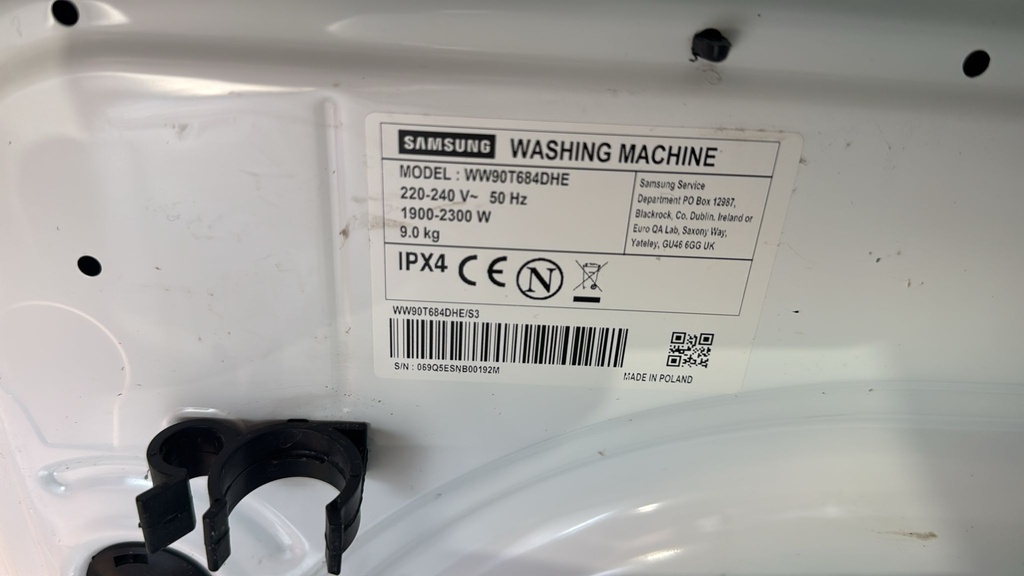 WW90T684DHE LAVADORA 9 KG SAMSUNG AUTODOSIFICACIÓN CLASE A BLANCA