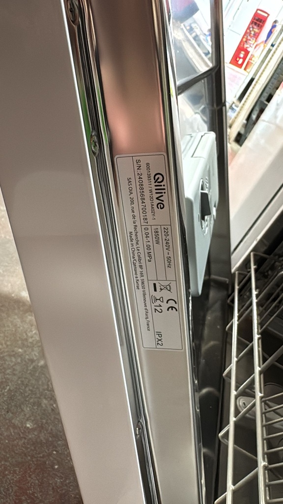 600139311/W12D1A402Y-1 LAVAVAJILLAS 60 CM QILIVE BLANCO