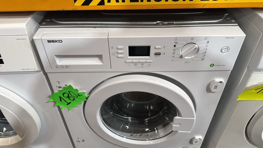 WMI81242 LAVADORA PANELABLE 8 KG BEKO GREEN LINE A++ 1200 RPM BLANCA