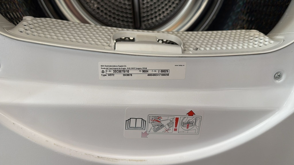 3SC887B/10 SECADORA CONDENSACIÓN 8 KG BALAY BLANCA
