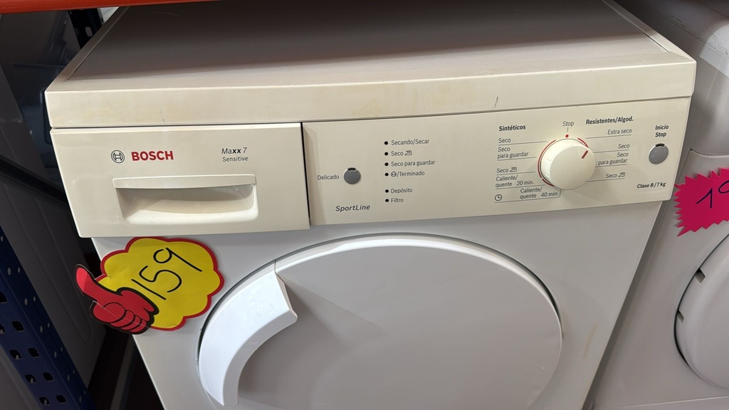 WTE841P1EE/15 SECADORA CONDENSACIÓN 7 KG BOSCH MAXX 7 SENSITIVE SPORTLINE CLASE B BLANCA