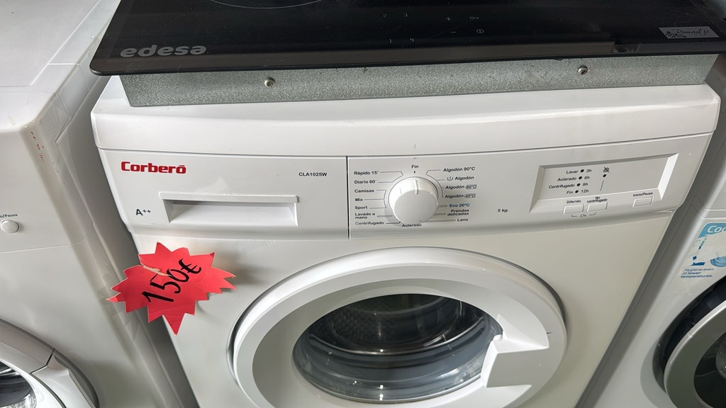 R7404806 LAVADORA 5 KG CORBERÓ CLA1025W A++ BLANCA CON LAVADO RÁPIDO