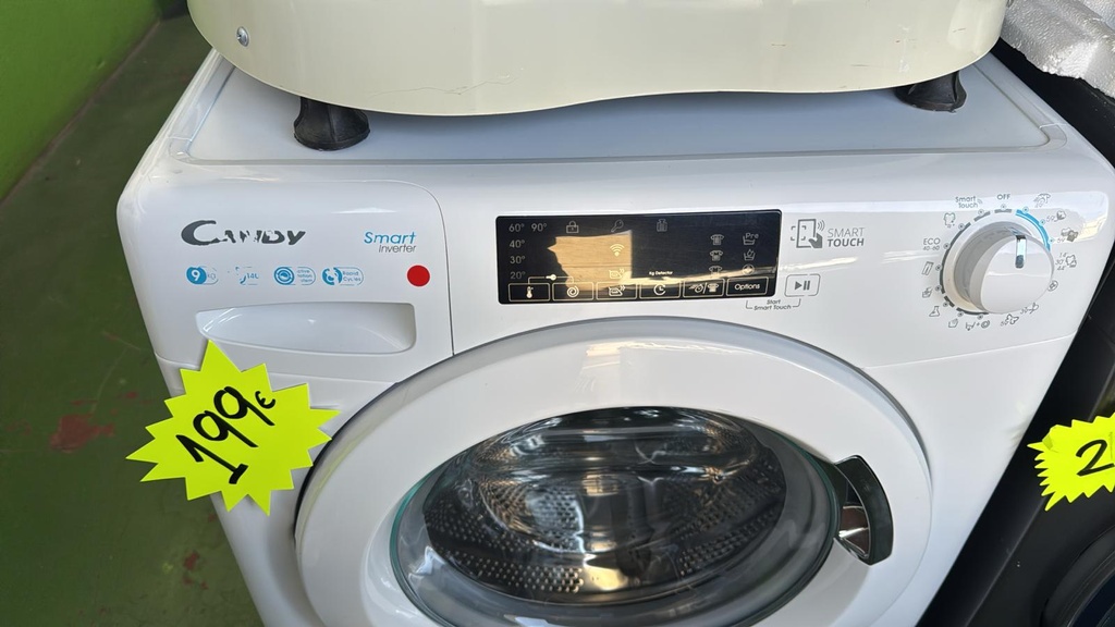 CS149TXME-S LAVADORA 9 KG CANDY SMART INVERTER SMART TOUCH 1400 RPM BLANCA