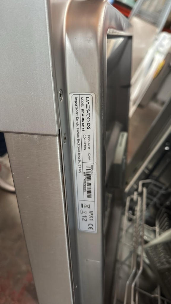 DDW-MQ1214S LAVAVAJILLAS 60 CM DAEWOO A++ 2 BANDEJAS INOXIDABLE 