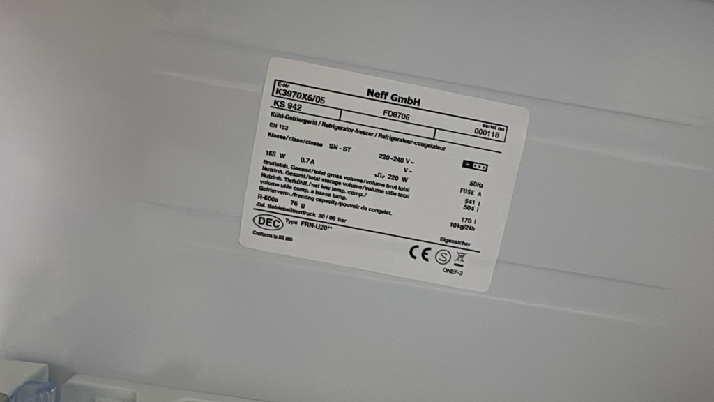 K3970X6/05 FRIGORÍFICO AMERICANO 180X90 CM NEFF FD6706 NO FROST INOXIDABLE