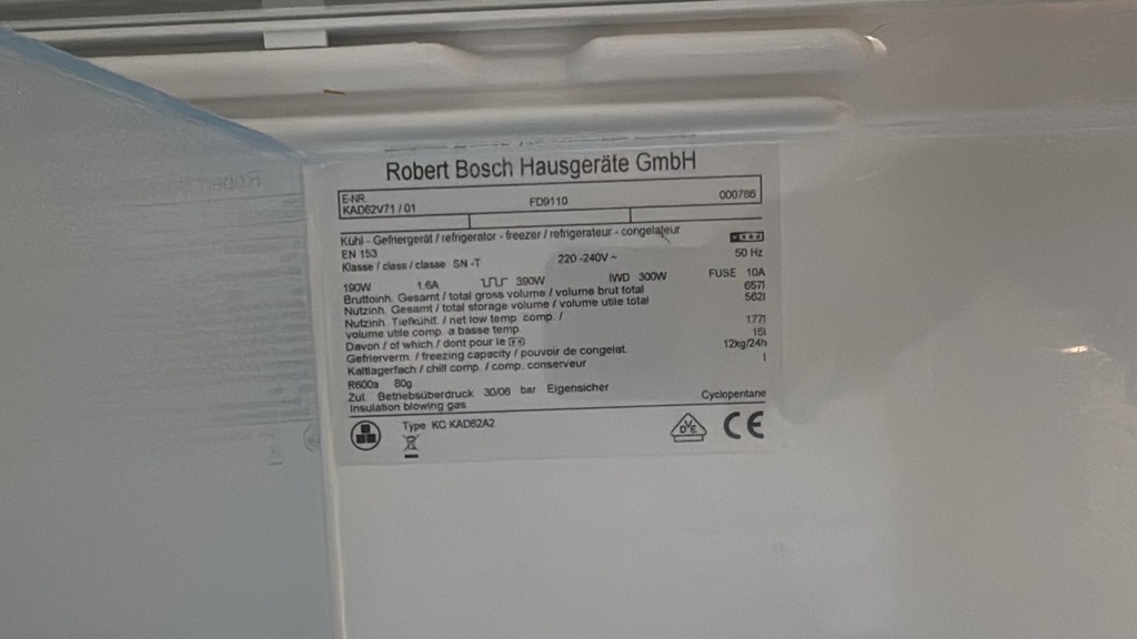 KAD62V71/01 FRIGORÍFICO AMERICANO 177X90 CM BOSCH MULTI AIR FLOW NO FROST INOXIDABLE