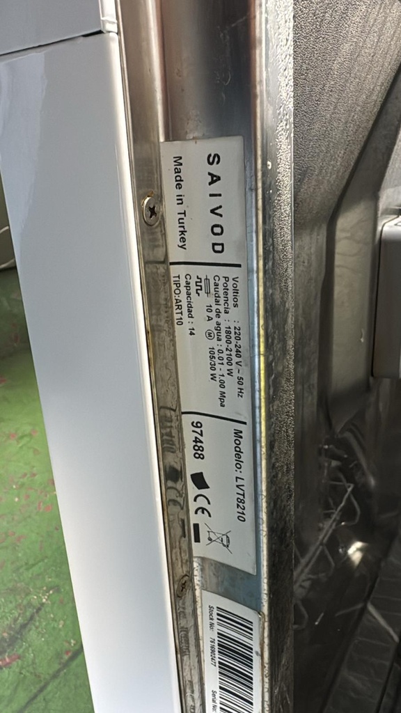 LVT8210 LAVAVAJILLAS 60 CM SAIVOD BLANCO