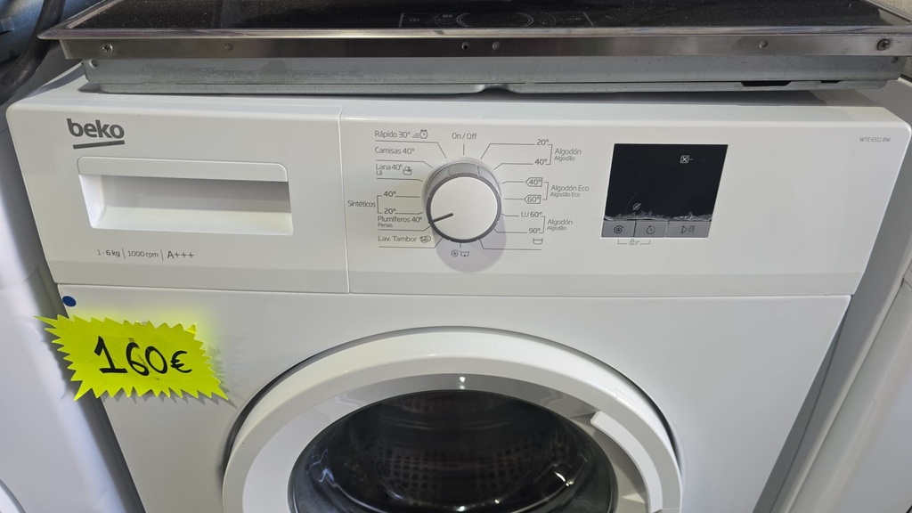 WTE6511BW LAVADORA 6 KG BEKO BLANCA