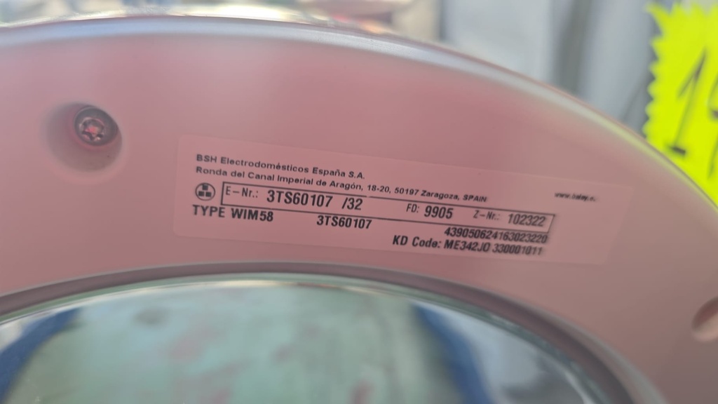 3TS60107 LAVADORA 6 KG BALAY A+++ BLANCA 