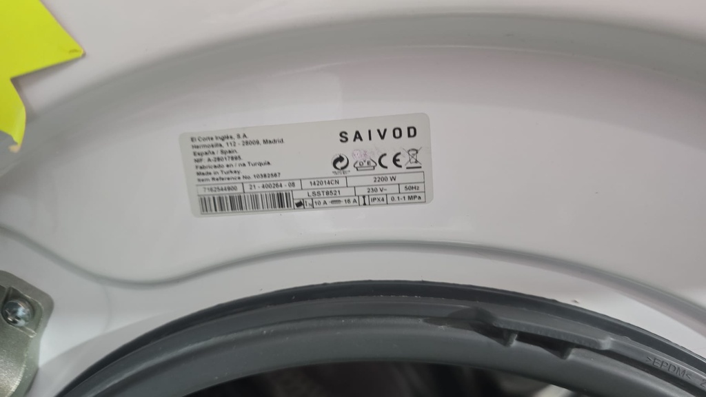 LSST8521 LAVADORA SECADORA 8/5 KG SAIVOD BLANCA 