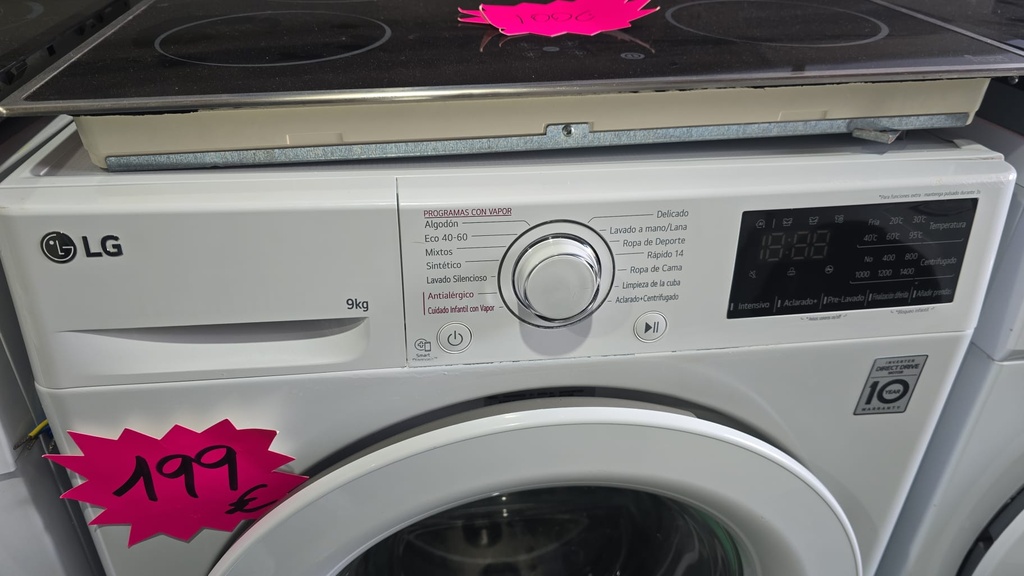 LAVADORA 9 KG LG BLANCA MOD. F4WV3009S3W 