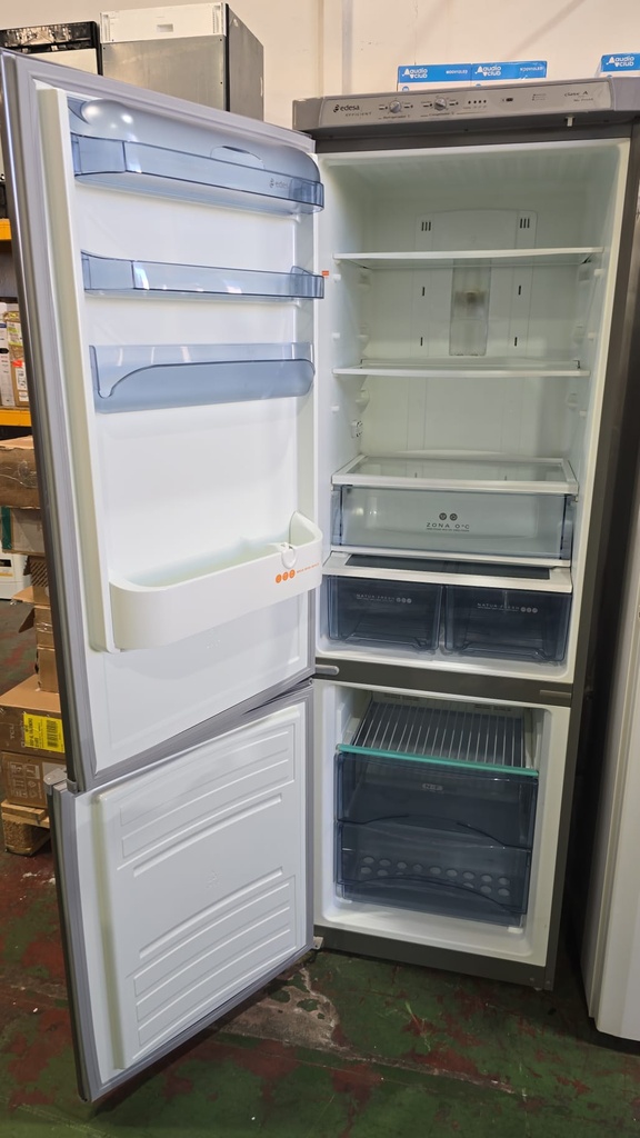 FRIGORIFICO COMBI 185X60 CM EDESA ACERO INOX NO FROS MOD. 2CE340NFX