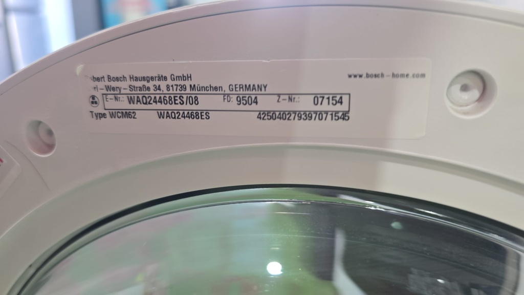 LAVADORA 8 KG BOSCH SERIE 6 MODELO WAQ24468ES