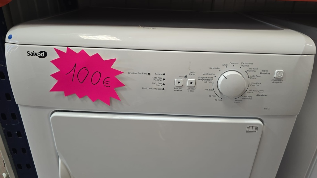 SEDADORA SAIVOD 7 KG EVACUACIÓN MODELO STE7