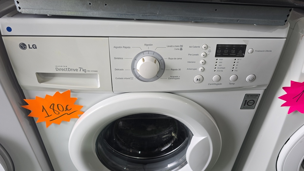 LAVADORA 7 KG LG INVERTER MODELO WD10700MD