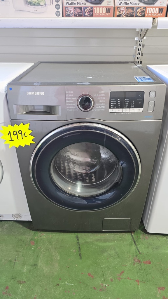 WW80J5555FX LAVADORA 8 KG SAMSUNG ACERO INOX ECOBUBBLE