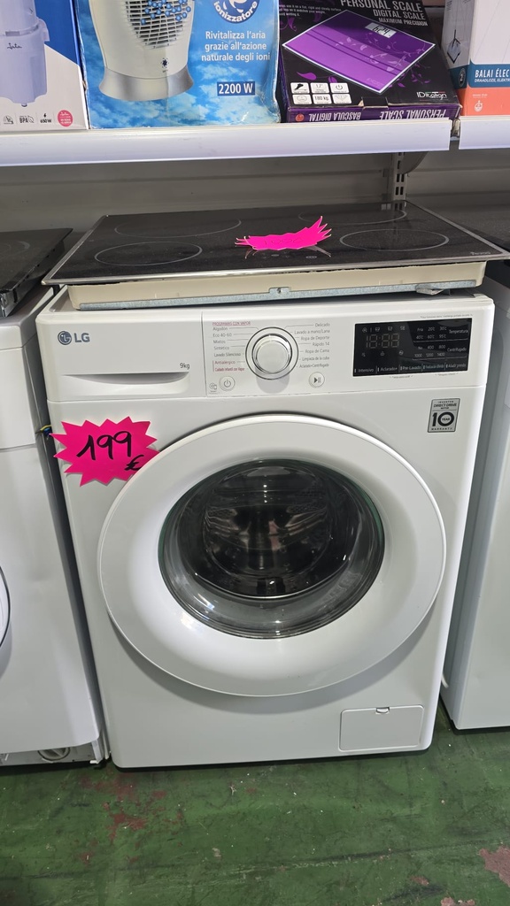 LAVADORA 9 KG LG BLANCA MOD. F4WV3009S3W 