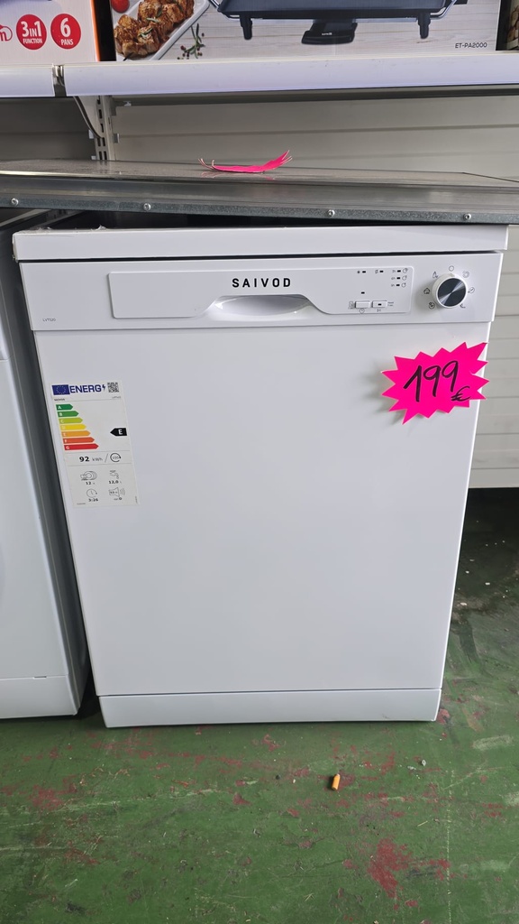 LAVAVAJILLAS SAIVOD 60 CM BLANCO MOD. LVT520