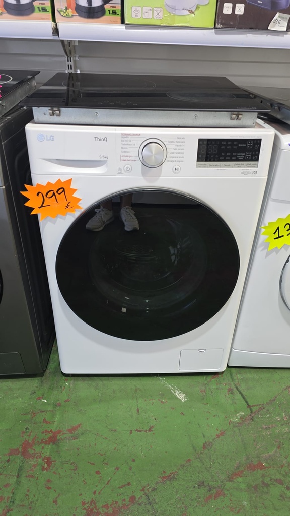 LAVADORA SECADORA 9/6 KG LG MOD. F4DV5509SMW