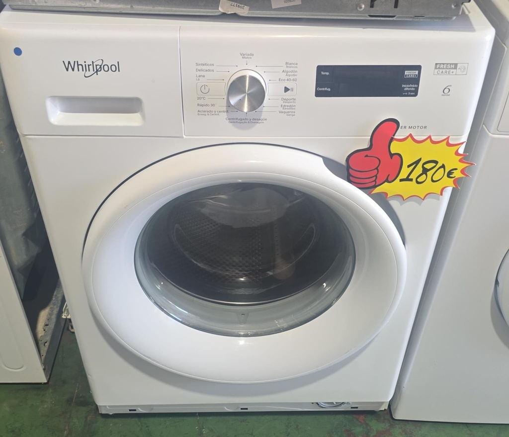 LAVADORA 8 KG WHIRPOOL BLANCA FRESH CARE+ MOTOR INVERTER (MALAGA)