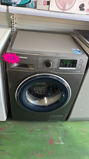 WW80J5555FX/E0 LAVADORA 8 KG SAMSUNG ECOBUBBLE 1400 RPM ACABADO ACERO OSCURO