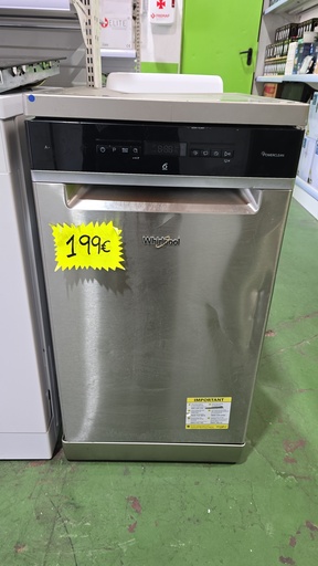 LAVAVAJILLAS 45 CM WHIRPOOL ACERO INOX MODELO WSFO3023PFX