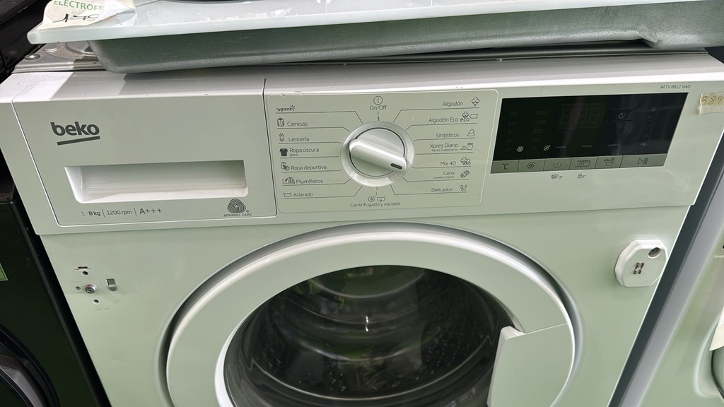WITV8612XW0 LAVADORA PANELABLE 8 KG BEKO A+++ 1200 RPM BLANCA